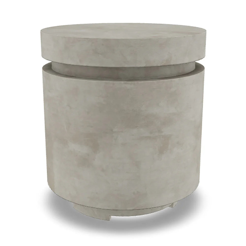 Mod Propane Tank Enclosure & Side Table – 20" Round (Pewter & Natural Finishes)