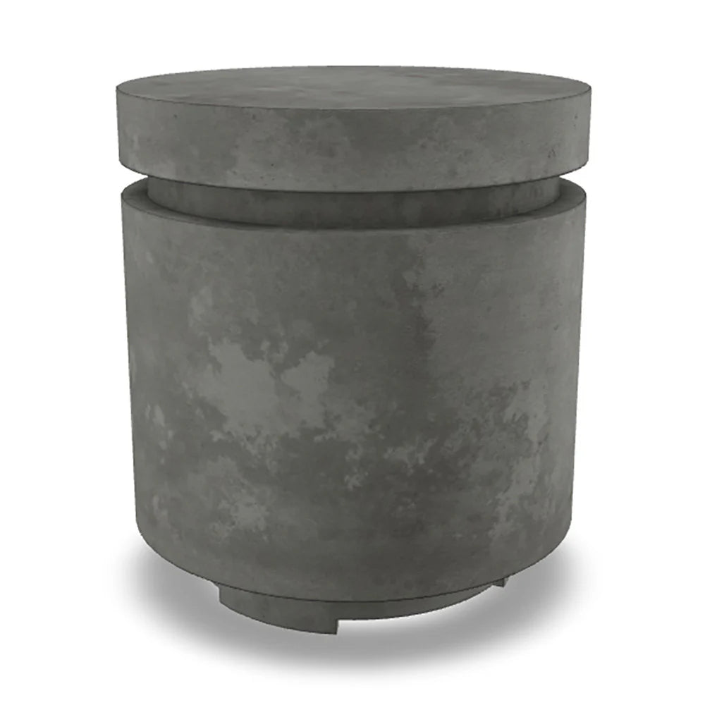 Mod Propane Tank Enclosure & Side Table – 20" Round (Pewter & Natural Finishes)