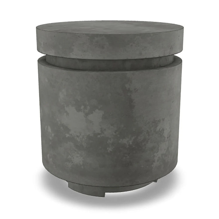 Mod Propane Tank Enclosure & Side Table – 20" Round (Pewter & Natural Finishes)