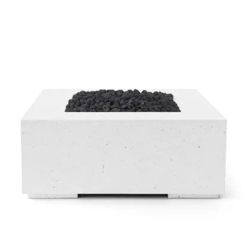 ALEA 40 Square Outdoor Fire Feature, 40" Concrete Fire Pit, 65K–90K BTU, Modern Patio Fire Pit