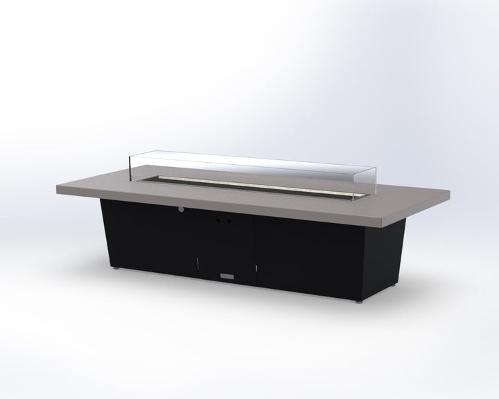 COOKE Newport Fire Pit Table 60" x 36" x 21" - Stone Top