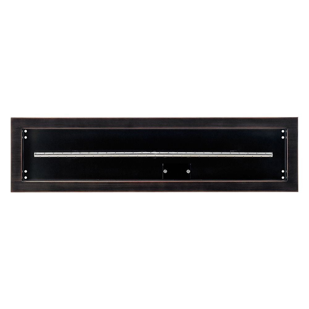 American Fire Glass Linear Oil Rubbed Bronze Drop-in Pan with Burner - OB-LCB-30
