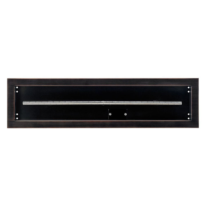 American Fire Glass Linear Oil Rubbed Bronze Drop-in Pan with Burner - OB-LCB-30