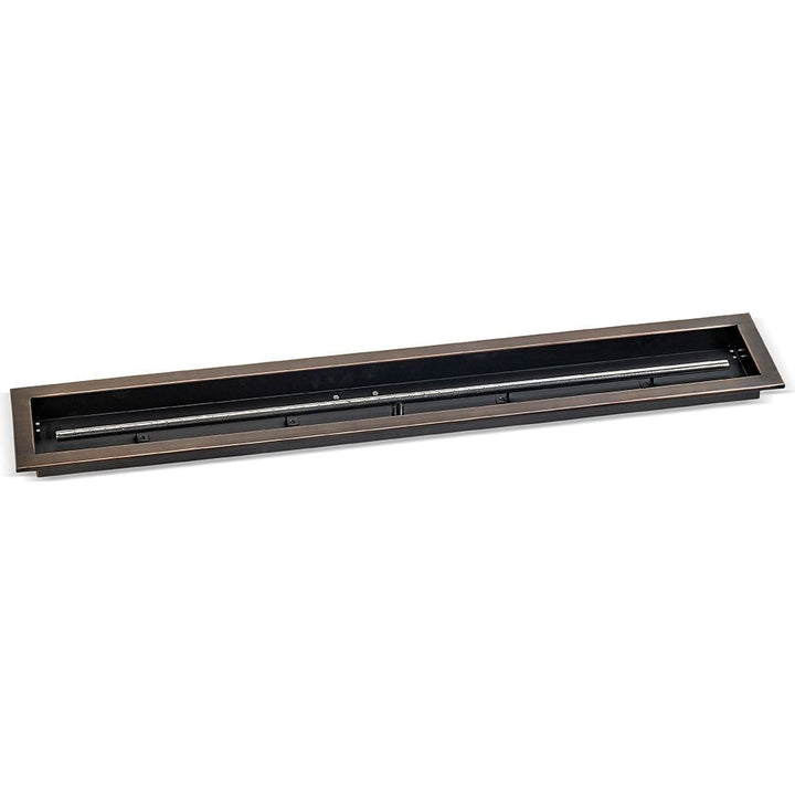 American Fire Glass Linear Oil Rubbed Bronze Drop-in Pan with Burner - OB-LCB-48