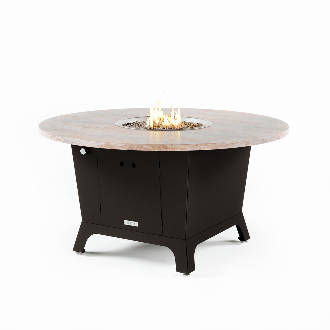 COOKE Olympic Fire Pit Table 55'' Diameter x 30" - Stone Top