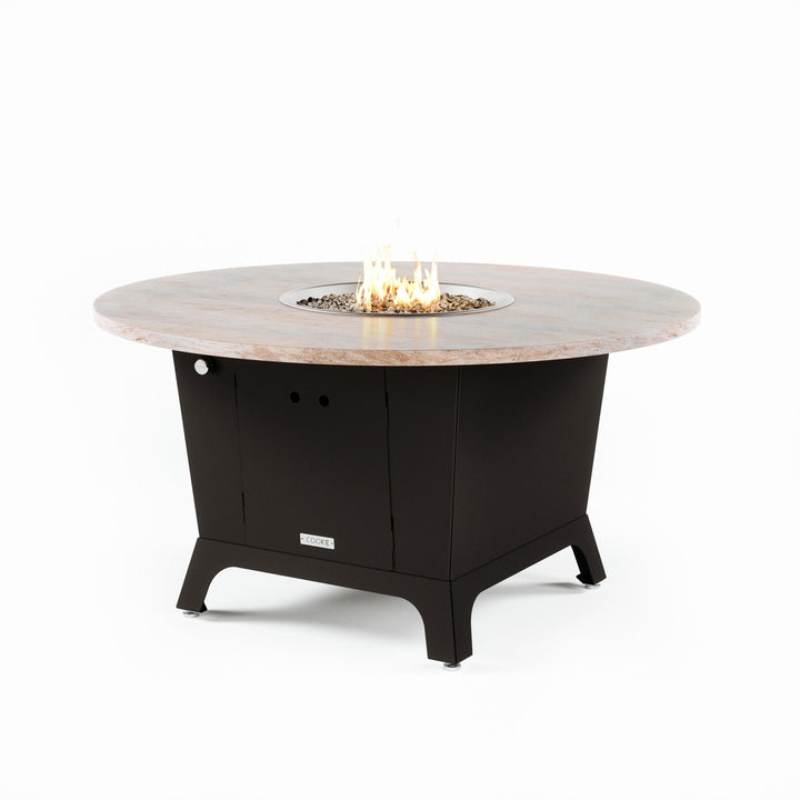 COOKE Olympic Fire Pit Table 55'' Diameter x 30" - Stone Top