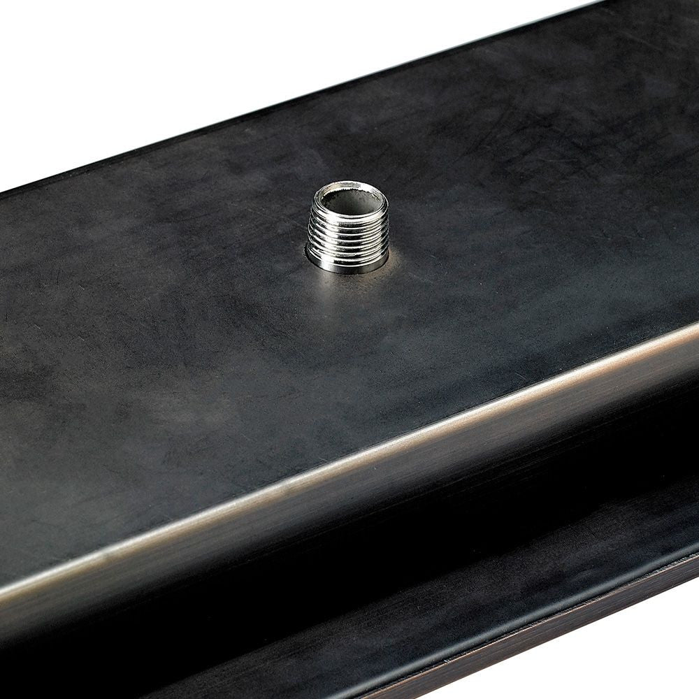 American Fire Glass Linear Oil Rubbed Bronze Drop-in Pan with Burner - OB-LCB-72