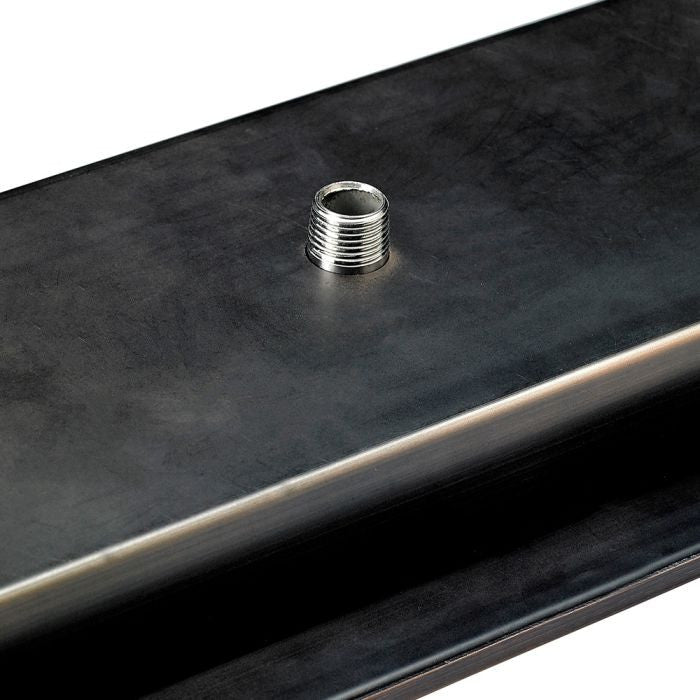 American Fire Glass Rectangular Oil Rubbed Bronze Drop-in Pan with Burner - OB-AFPP-36