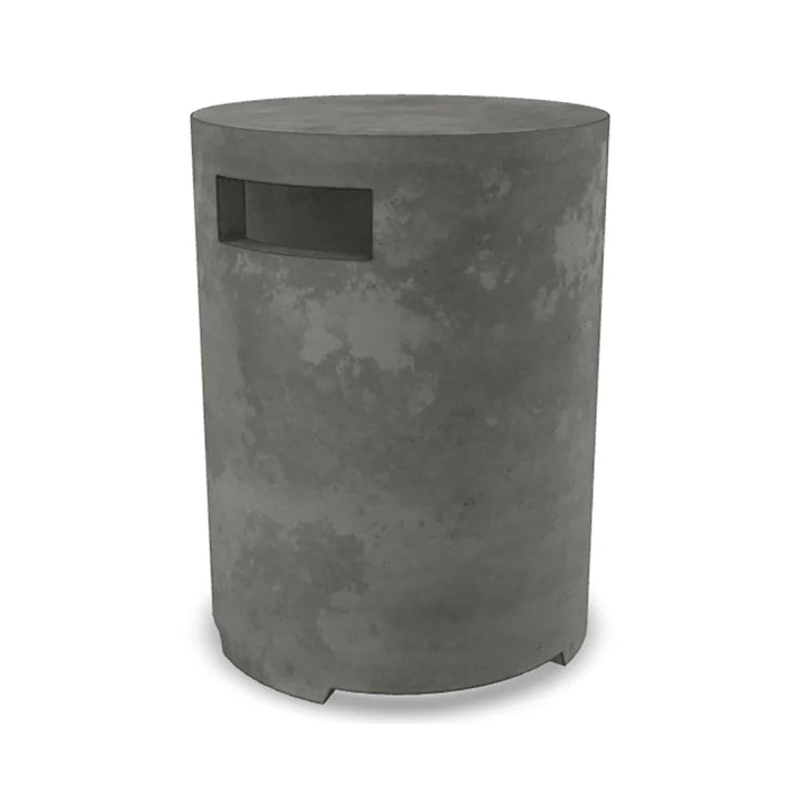 Orinda Propane Tank Enclosure – 15" Round GFRC Tank Cover (Pewter & Natural Finishes)
