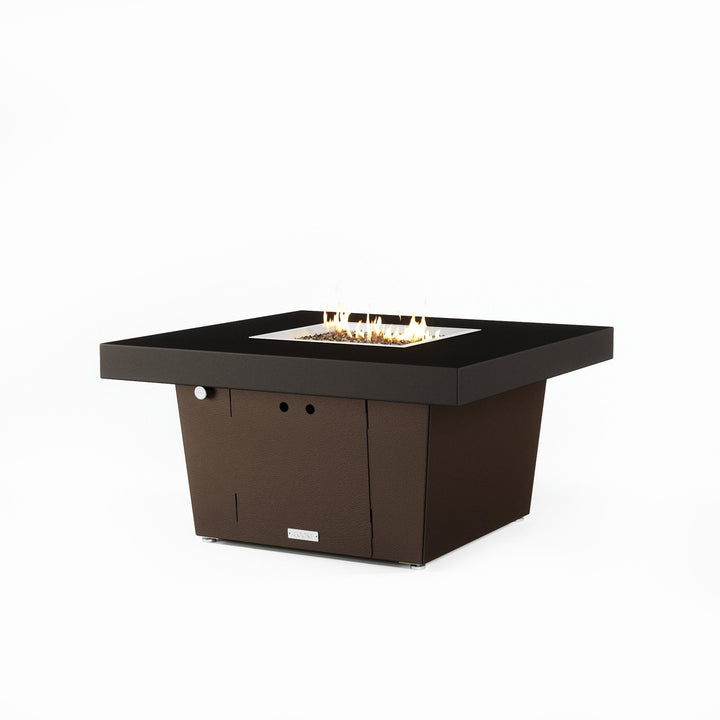 COOKE Parkway Fire Pit Table 40" x 40" x 21" - Aluminum Top