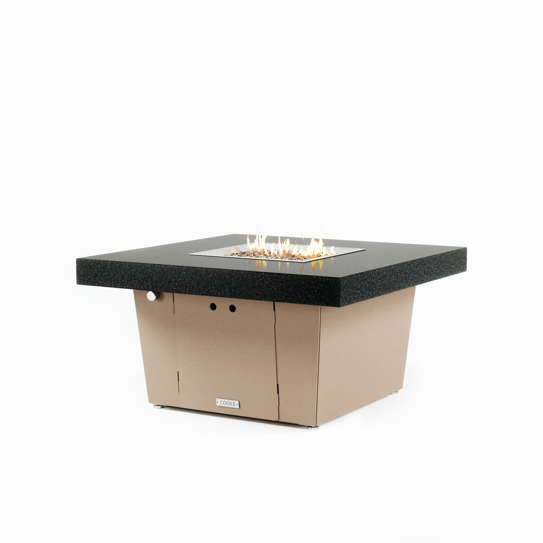 COOKE Parkway Fire Pit Table 40" x 40" x 21" - Stone Top