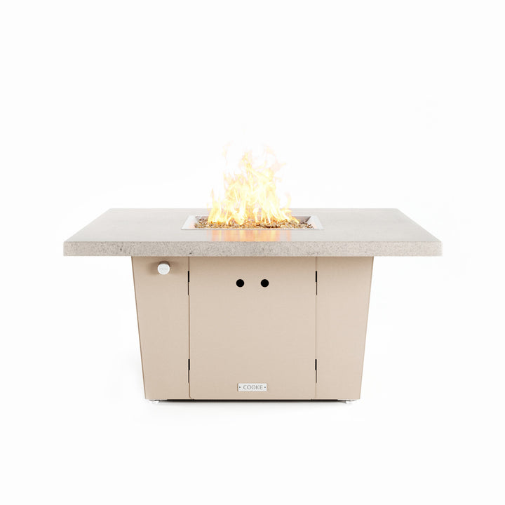 COOKE Parkway Fire Pit Table 44" x 44" x 21" - Stone Top