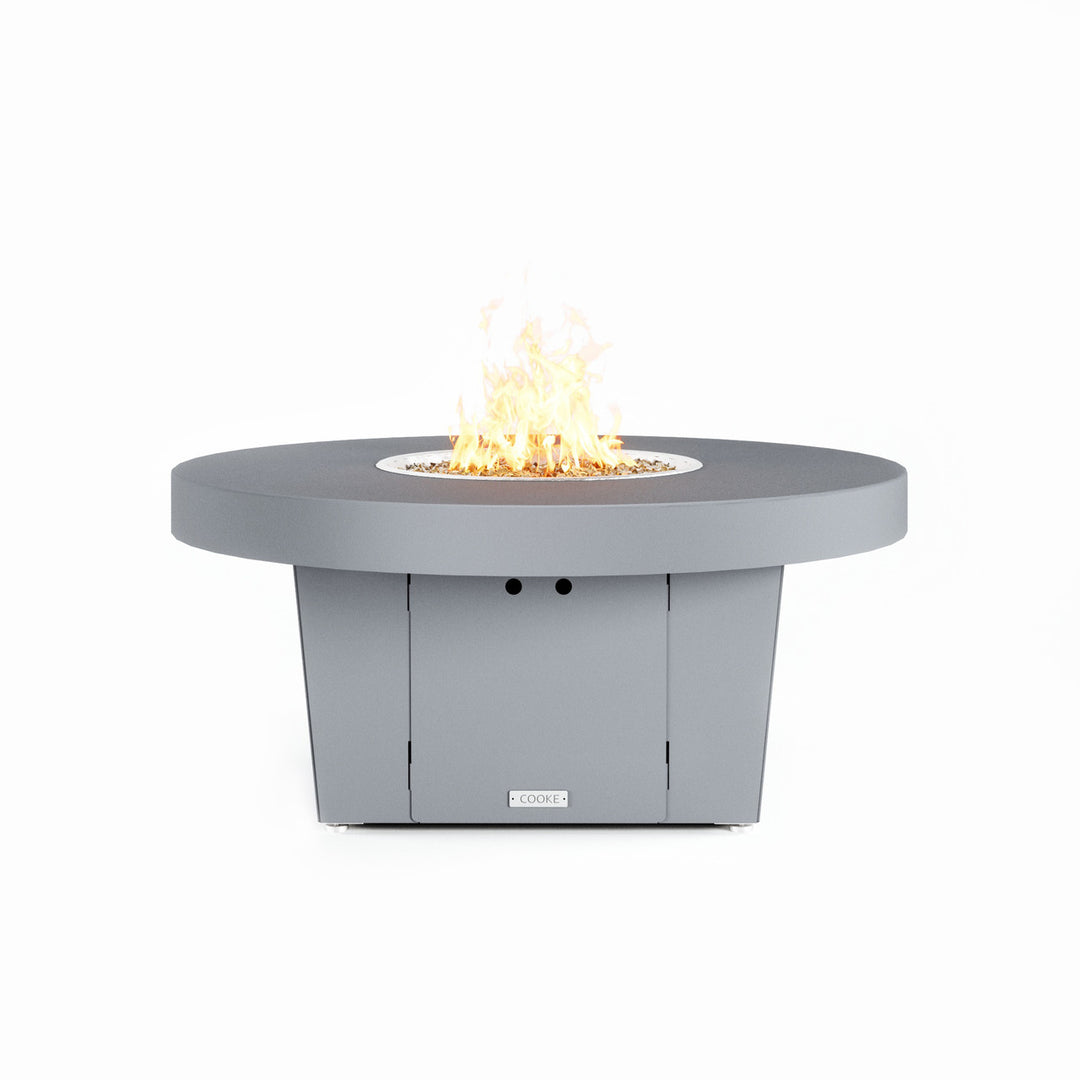 COOKE Parkway Fire Pit Table 48" Diameter x 21" - Aluminum Top