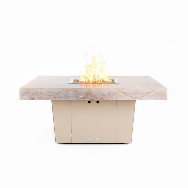 COOKE Parkway Fire Pit Table 48" x 48" x 21" - Stone Top