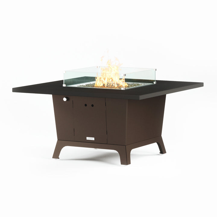 COOKE Parkway Fire Pit Table 56" x 56" x 30"  - Aluminum Top
