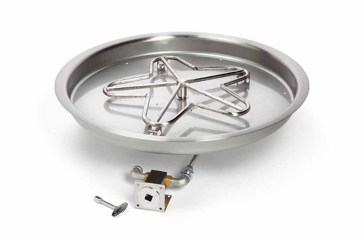 Hearth Products Controls - 31" CSA Round Bowl Pan Penta Burner Kit - Match Lit