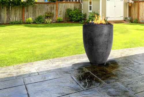 Pentola 1 Fire Bowl – 24" Outdoor Gas Fire Pit with Pedestal Base