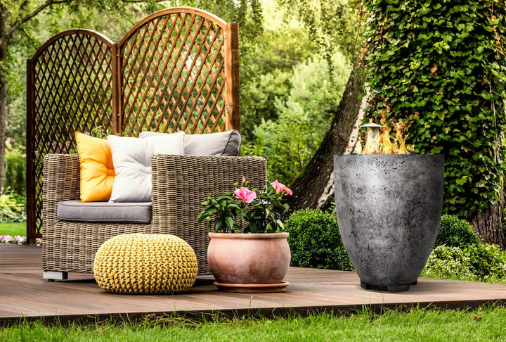 Pentola 1 Fire Bowl – 24" Outdoor Gas Fire Pit with Pedestal Base