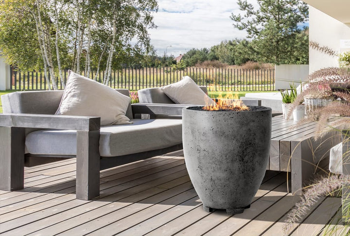 Pentola 1 Fire Bowl – 24" Outdoor Gas Fire Pit with Pedestal Base