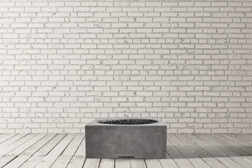 Piazza 39" Square Fire Table – Modern Outdoor Gas Fire Pit (Propane or Natural Gas)