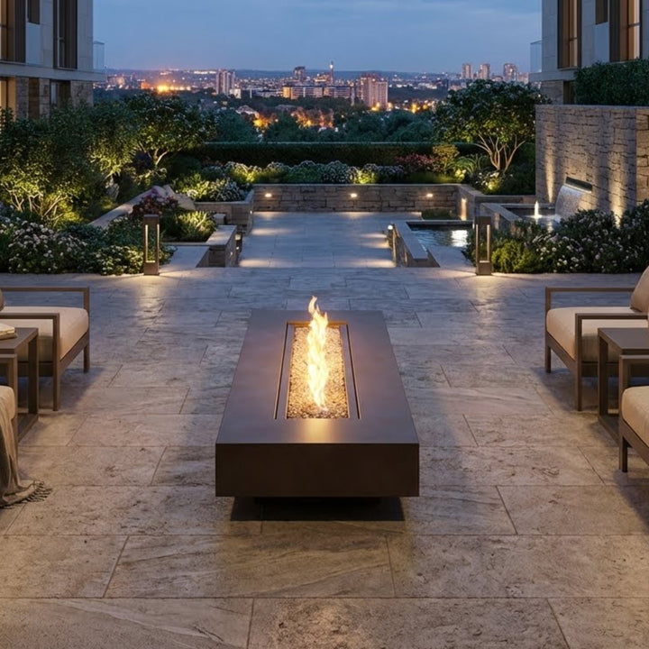 Archpot Midway Rectangle Slim Fire Table