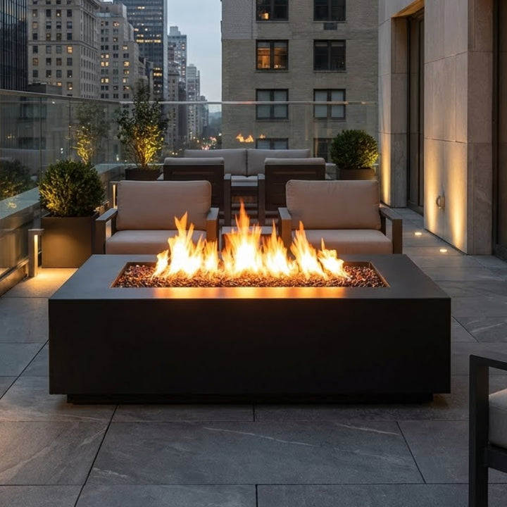 Archpot Manhattan Rectangle Fire Table