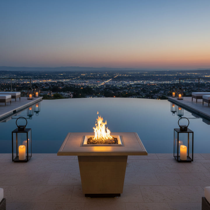 American Fyre Designs - Cosmopolitan Square - Chat Height Firetable