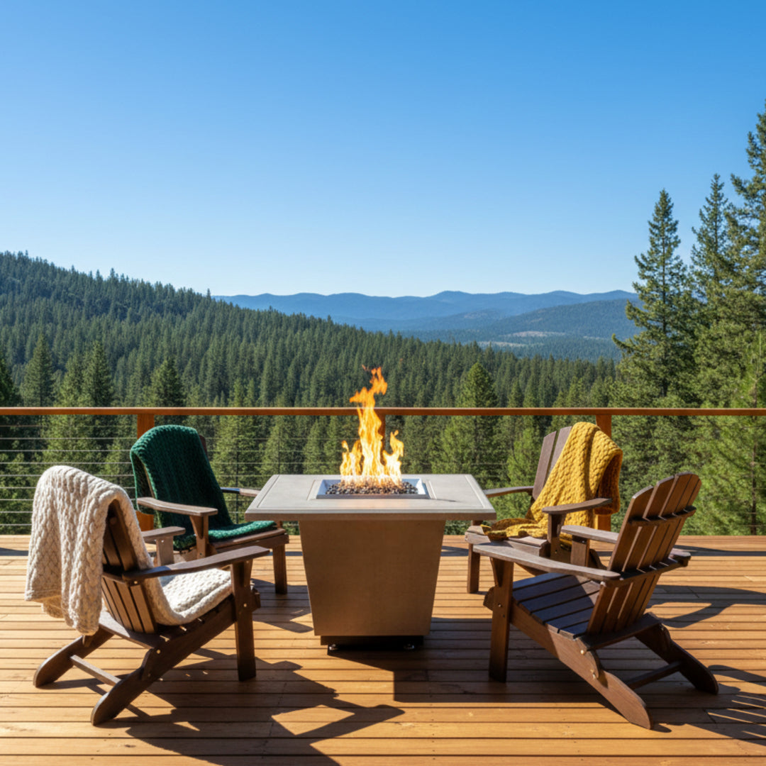 American Fyre Designs - Cosmopolitan Square - Chat Height Firetable