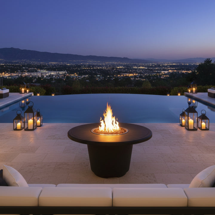 American Fyre Designs - Cosmopolitan Round - Chat Height Firetable
