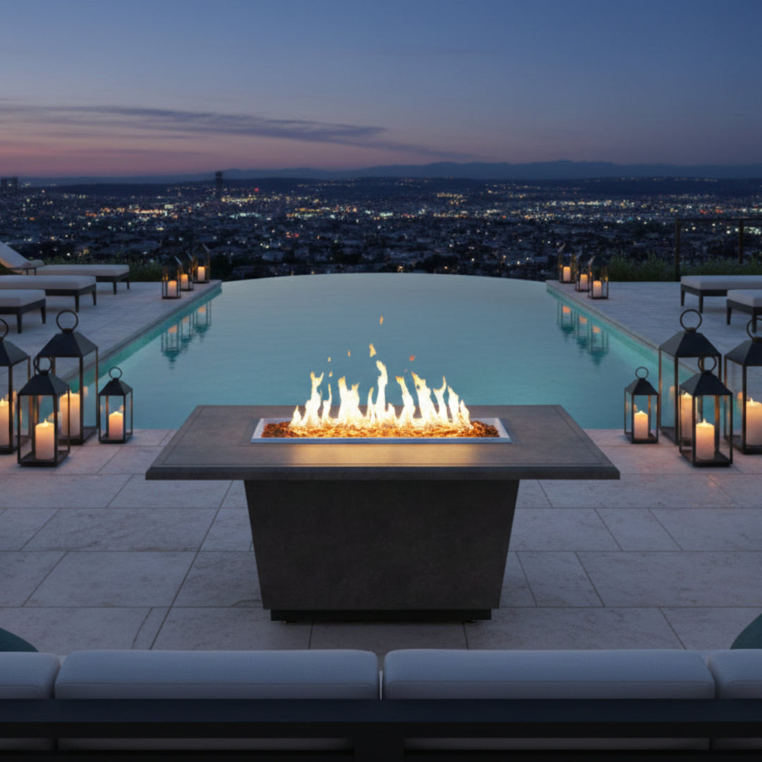American Fyre Designs - Cosmopolitan Rectangle - Chat Height Firetable