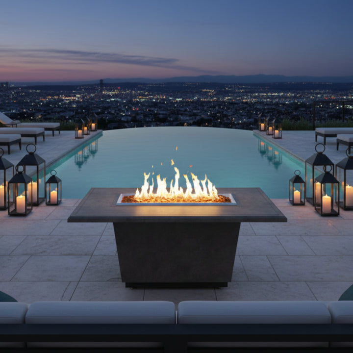 American Fyre Designs - Cosmopolitan Rectangle - Chat Height Firetable