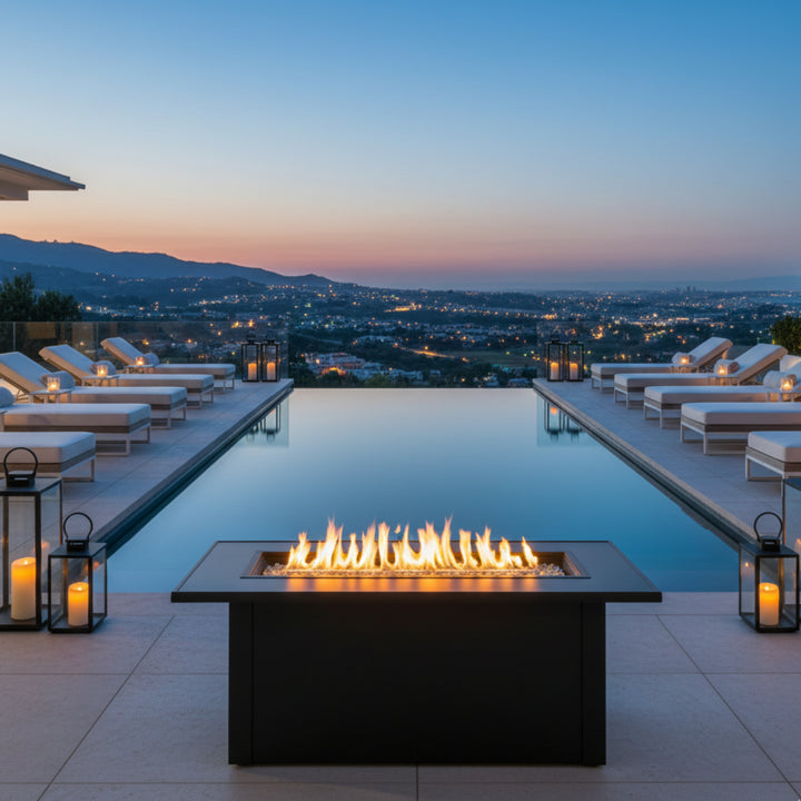 Outdoor Greatroom - Monte Carlo Linear Gas Fire Pit Table