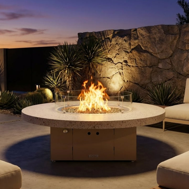 COOKE Santa Barbara Fire Pit Table 55" Diameter x 17" - Stone Top