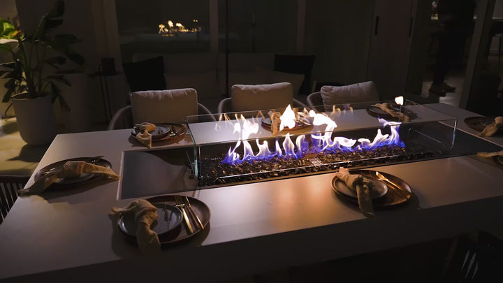EcoSmart Fire Gin 90 Bar Fire Table - Outdoor Propane/Natural Gas Model