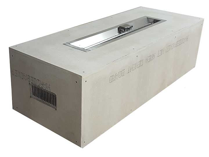 HPC 60" Rectangle Enclosure Kit with Trough Burner Insert - Push-Button Flame Sensing, NG or LP, Standard or Torpedo (Available in 36″ or 48″ Pan)