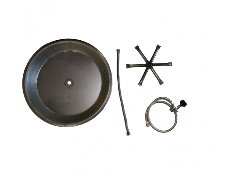 COOKE 20" Round Fire Pit Kit w/ AWEIS and Optional Lid