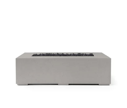 SONOMA 56 Rectangular Outdoor Fire Pit, 56x30x16 Concrete Gas Fire Feature