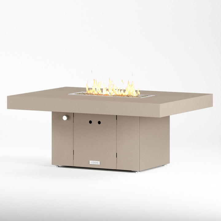 COOKE Santa Barbara Fire Pit Table 52" x 36" x 21" - Aluminum Top