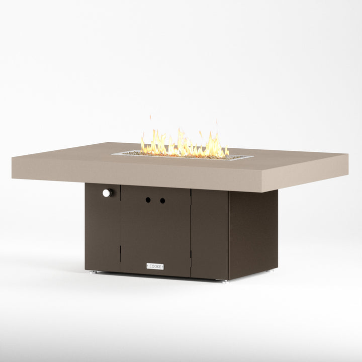 COOKE Santa Barbara Fire Pit Table 52" x 36" x 21" - Aluminum Top
