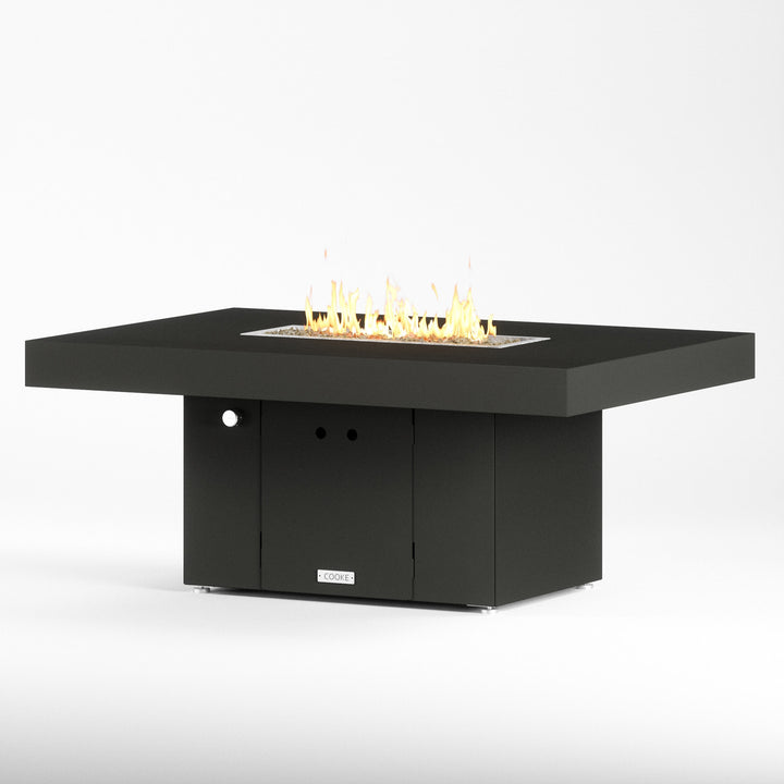 COOKE Santa Barbara Fire Pit Table 52" x 36" x 21" - Aluminum Top
