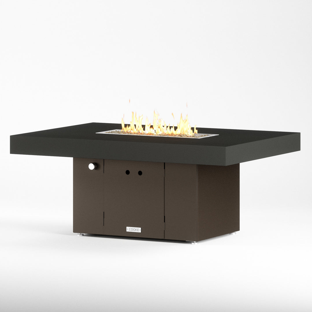 COOKE Santa Barbara Fire Pit Table 52" x 36" x 21" - Aluminum Top