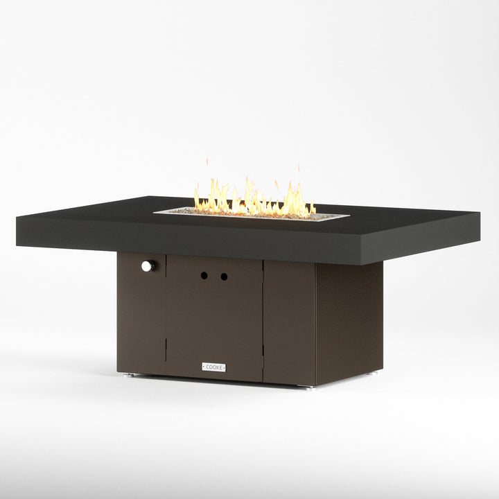 COOKE Santa Barbara Fire Pit Table 52" x 36" x 21" - Aluminum Top