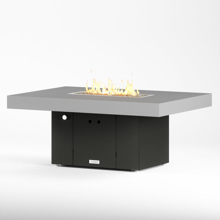 COOKE Santa Barbara Fire Pit Table 52" x 36" x 21" - Aluminum Top