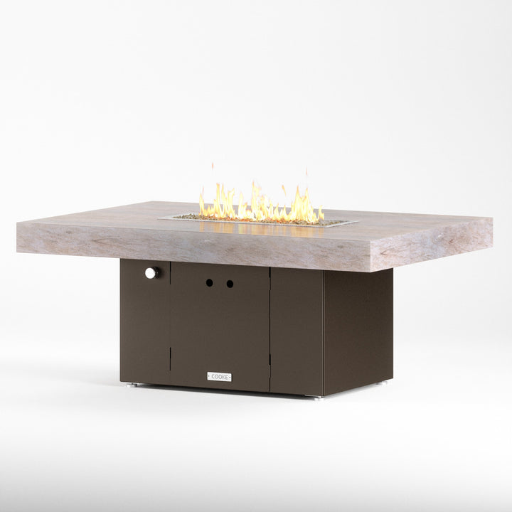 COOKE Santa Barbara Fire Pit Table 52" x 36" x 21" - Stone Top