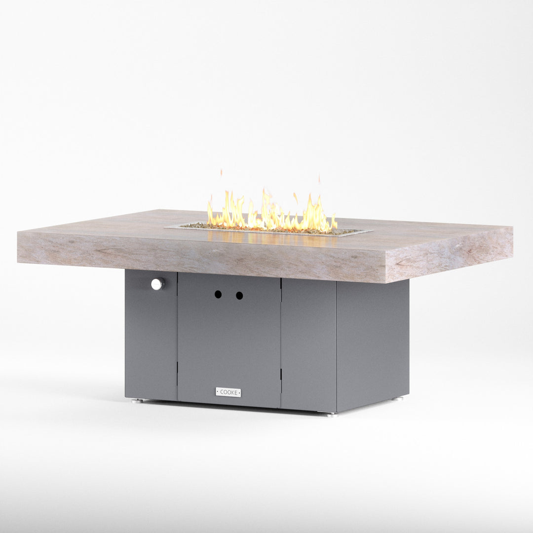 COOKE Santa Barbara Fire Pit Table 52" x 36" x 21" - Stone Top