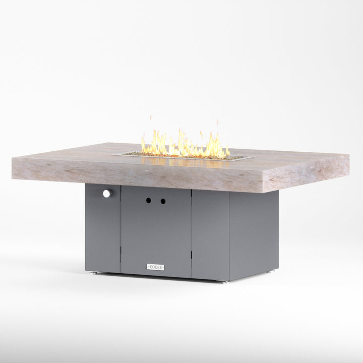COOKE Santa Barbara Fire Pit Table 52" x 36" x 21" - Stone Top