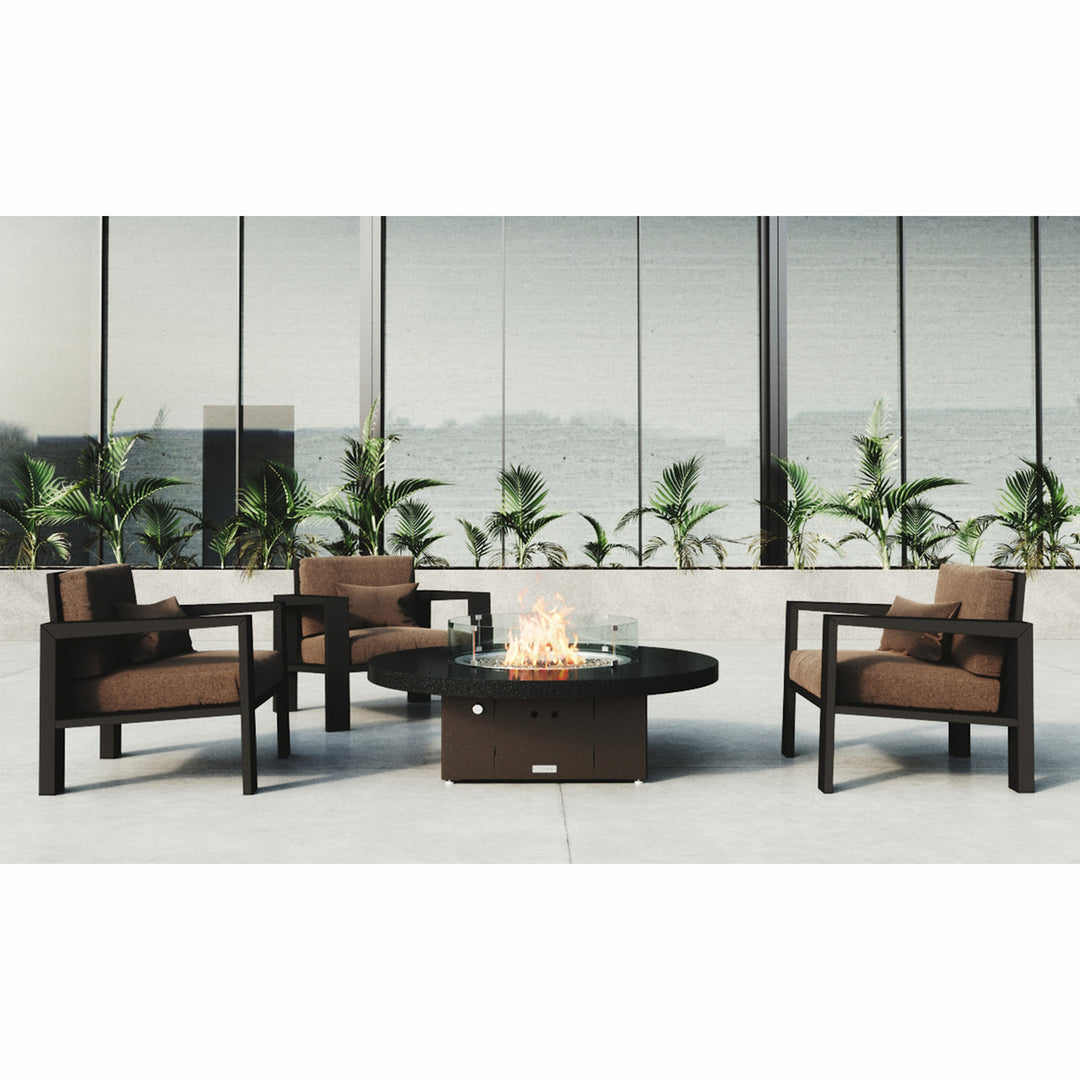 COOKE Santa Barbara Fire Pit Table 55" Diameter x 17" - Stone Top