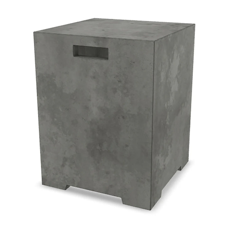 Sausalito Propane Tank Enclosure – 16" Square GFRC Tank Cover (Pewter & Natural Finishes)