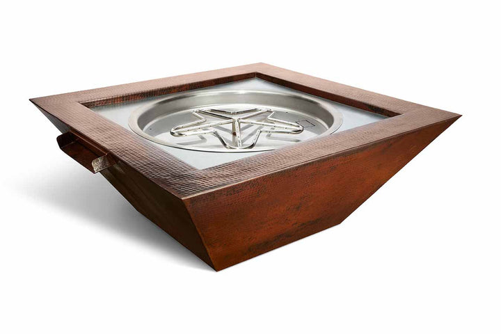 HPC 40" Sedona Hammered Copper Fire & Water Bowl – Match Lit 12VAC (Natural Gas or Propane)