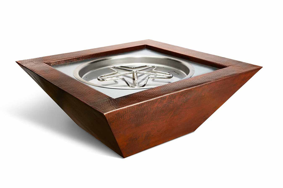 HPC 40" Sedona Hammered Copper Fire Bowl – Match Lit (Natural Gas or Propane)